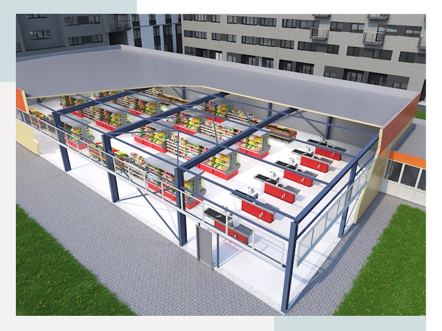 Строительство магазинов в Назрань от 616 руб. за м²