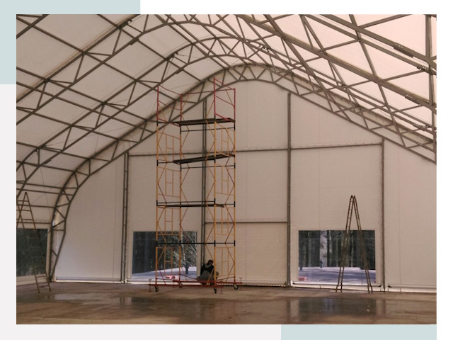 Шатровые ангары в Назрани