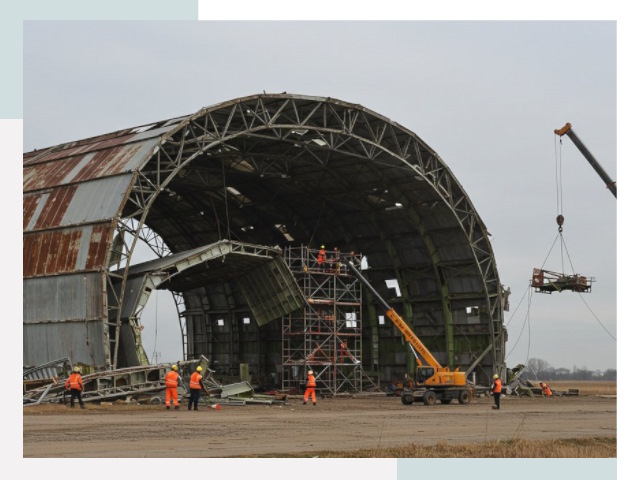 Демонтаж ангаров в Назрани